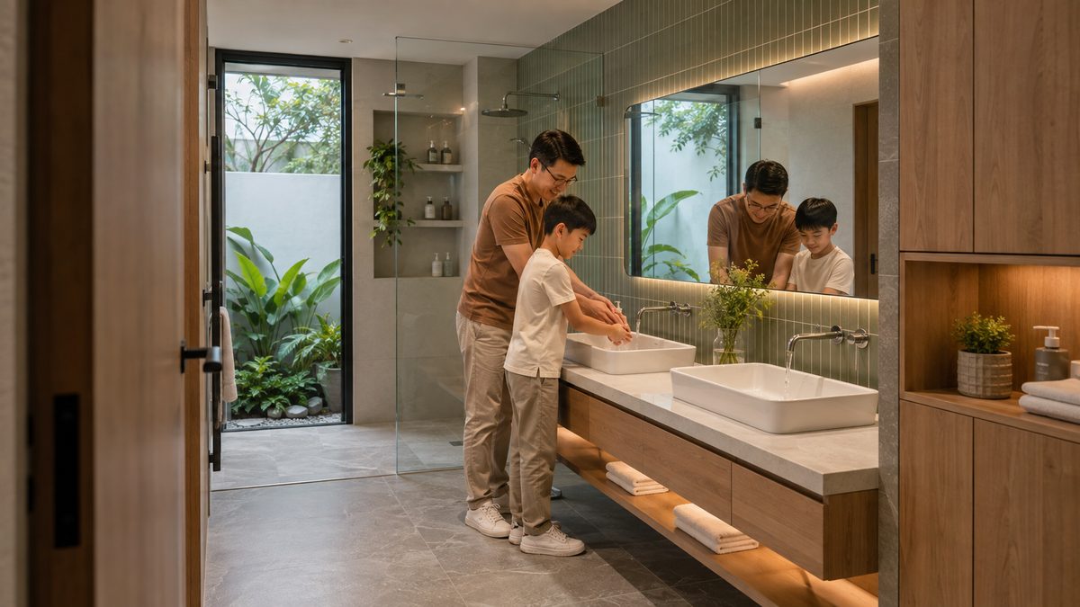 Tổ ấm 03 — phòng tắm gia đình